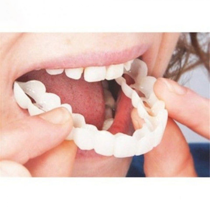 Teeth Whitening With Braces - Perfect Fit False Teeth Cover Whitening