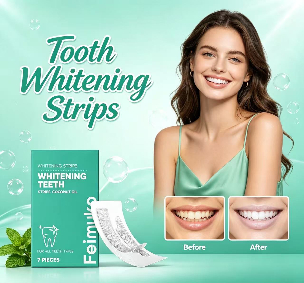 Teeth Whitening Oil Pulling - Coconut Oil Teeth Whitening Strips Gentle