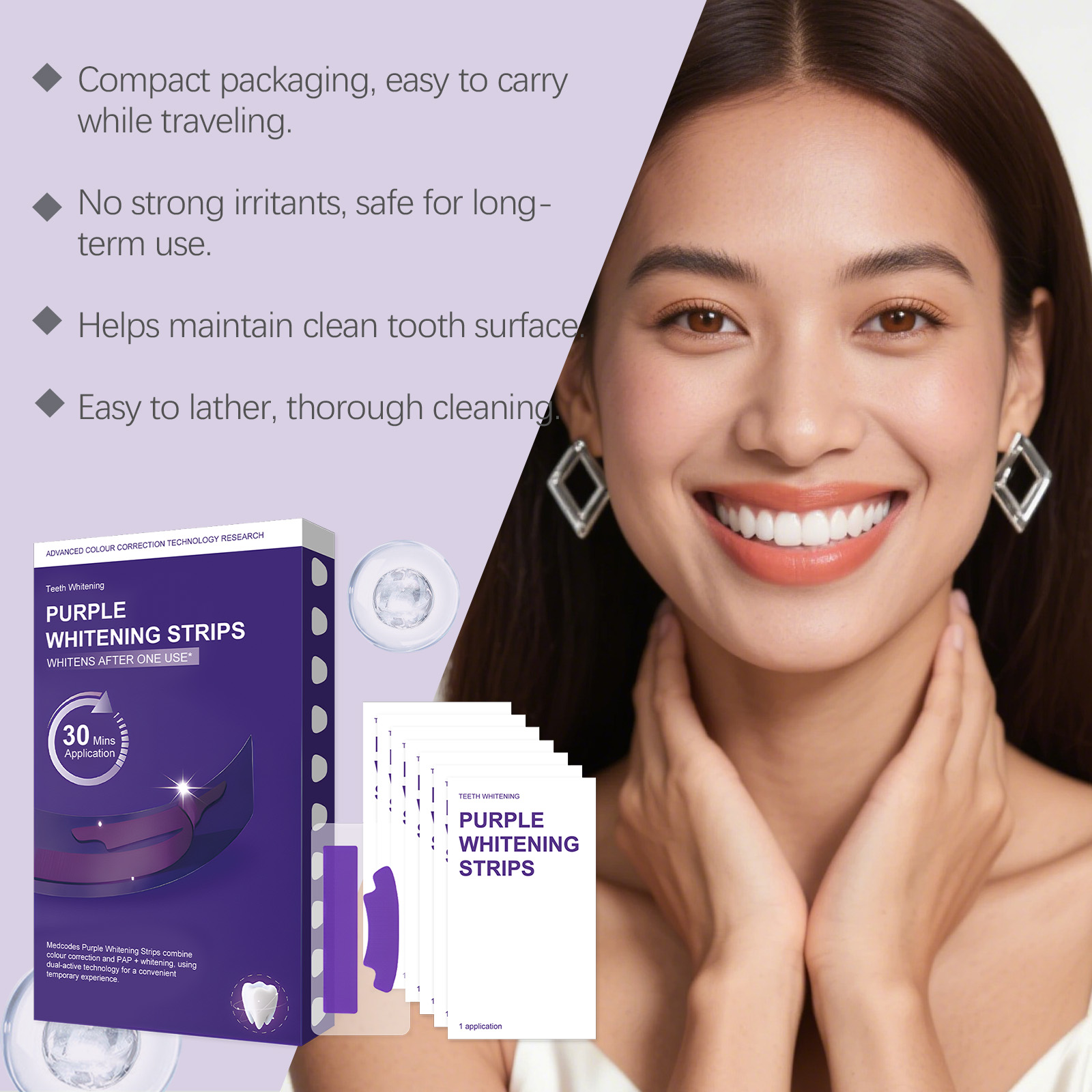 Purple Teeth Whitening Strips  - Teeth Whitening Quick review and price