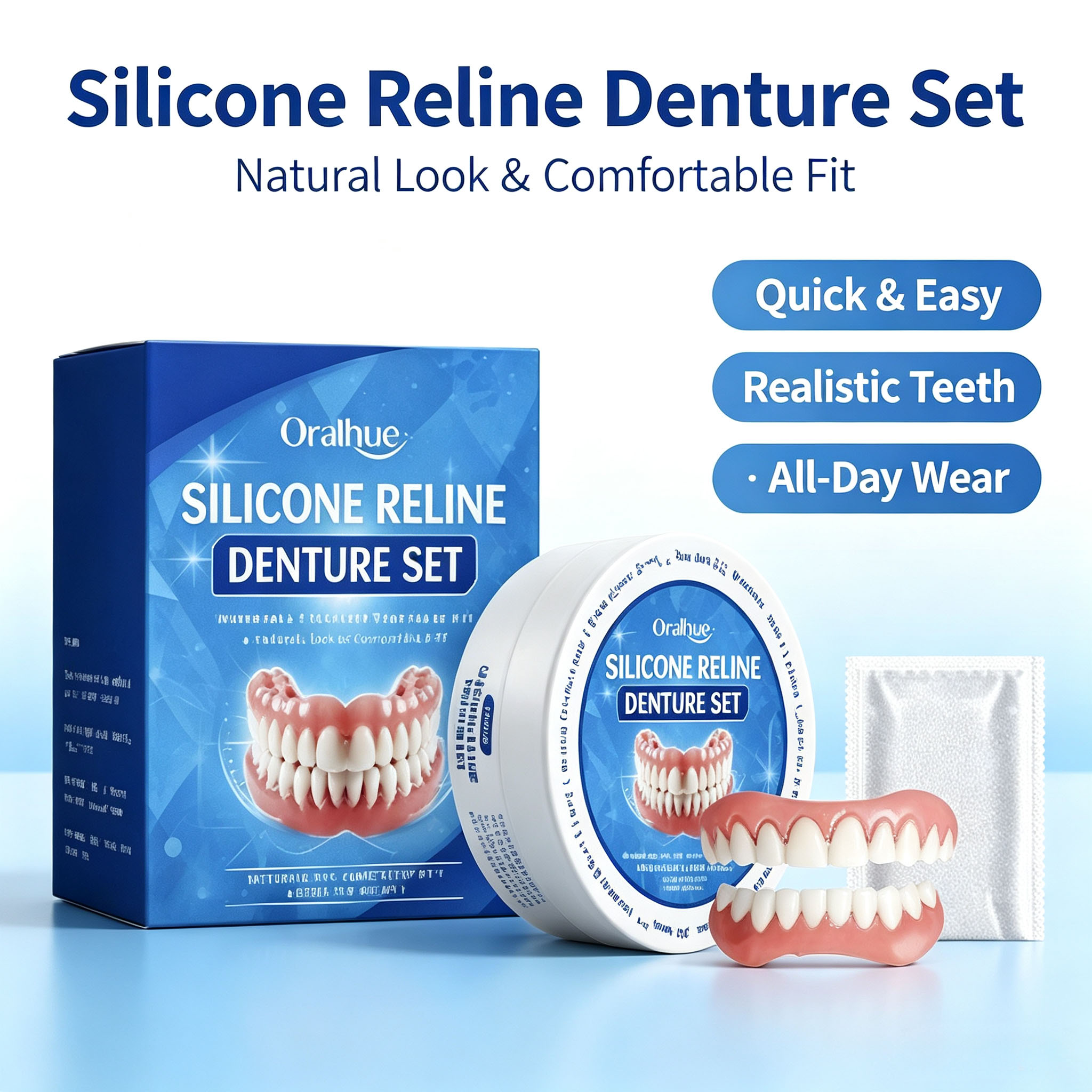 Silicone Dentures for No Teeth - Teeth Whitening With Braces review and price