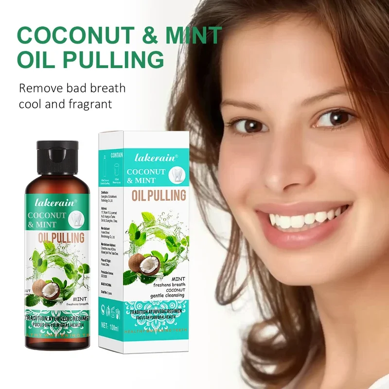 60/100/200/250ml Coconut Mint  - Teeth Whitening Oil Pulling review and price