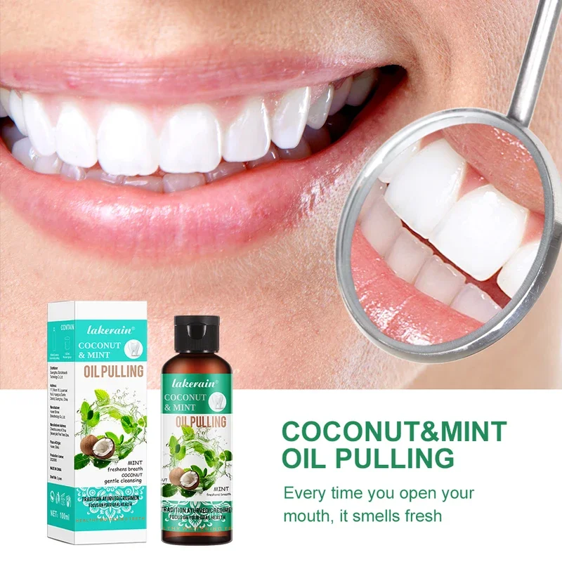 60/100/200/250ml Coconut Mint  - Teeth Whitening Oil Pulling review and price