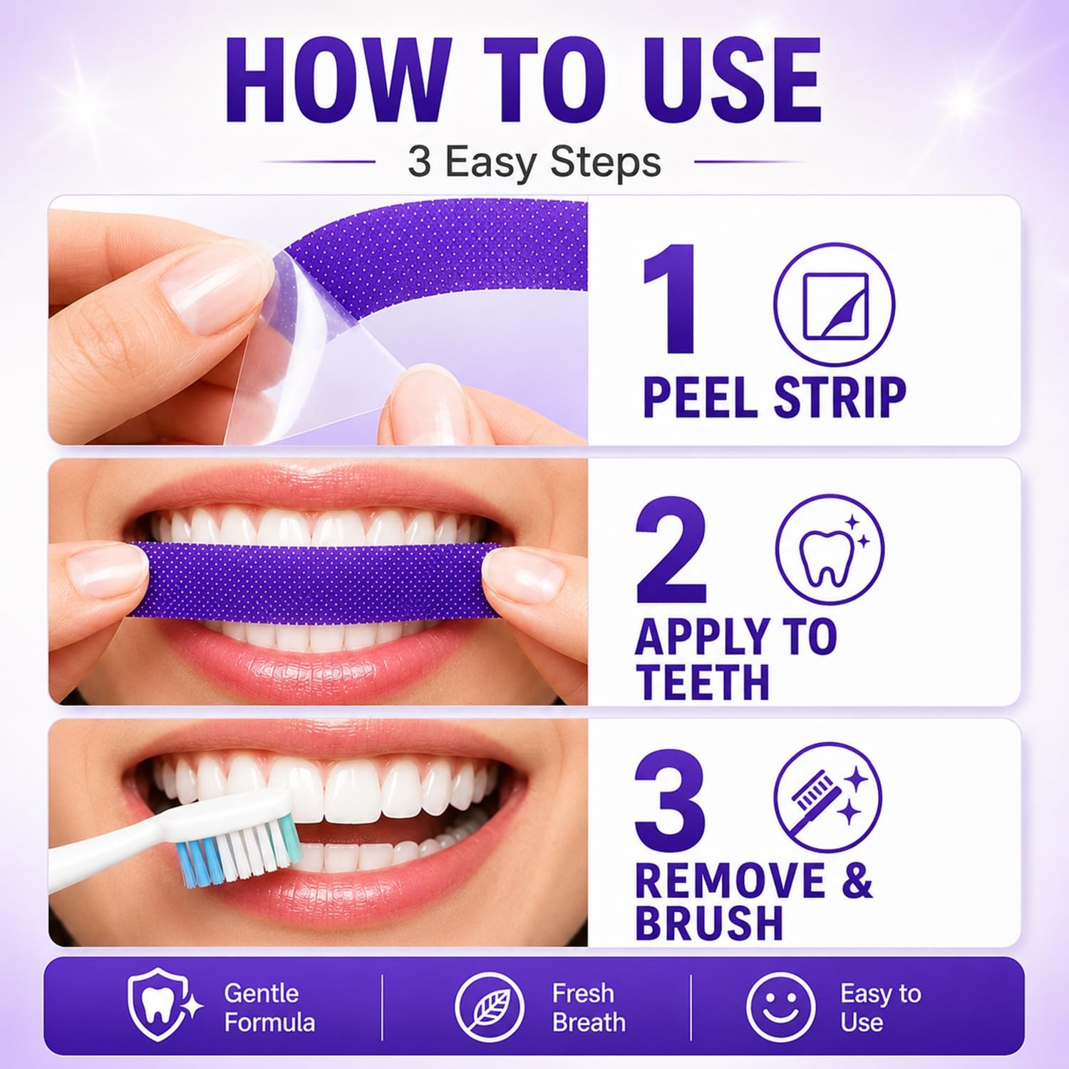 Purple Teeth Whitening Strips  - Teeth Whitening Quick review and price