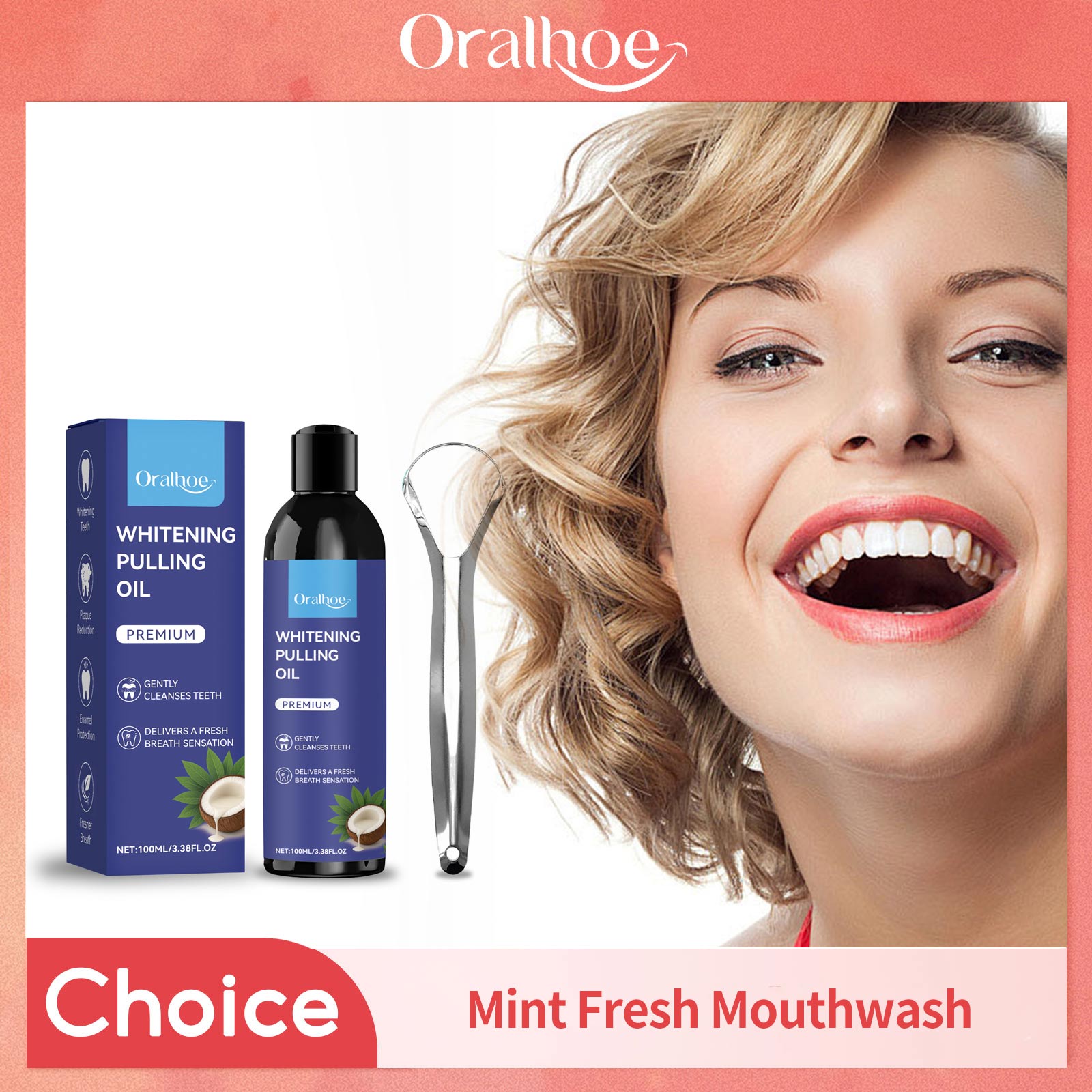 Coconut Pulling Oil With Tongu - Teeth Whitening Oil Pulling review and price