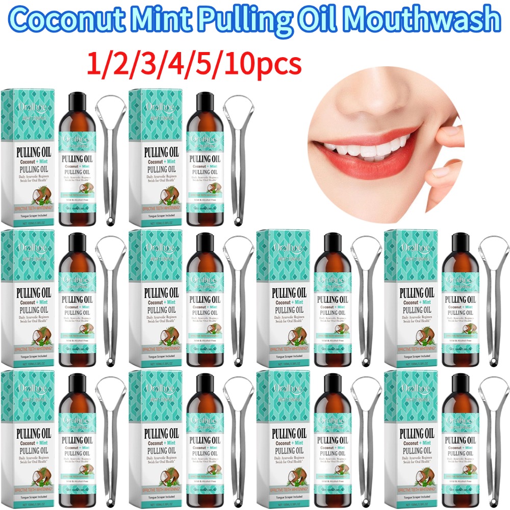 Coconut Mint Pulling Oil Mouth - Teeth Whitening Oil Pulling review and price