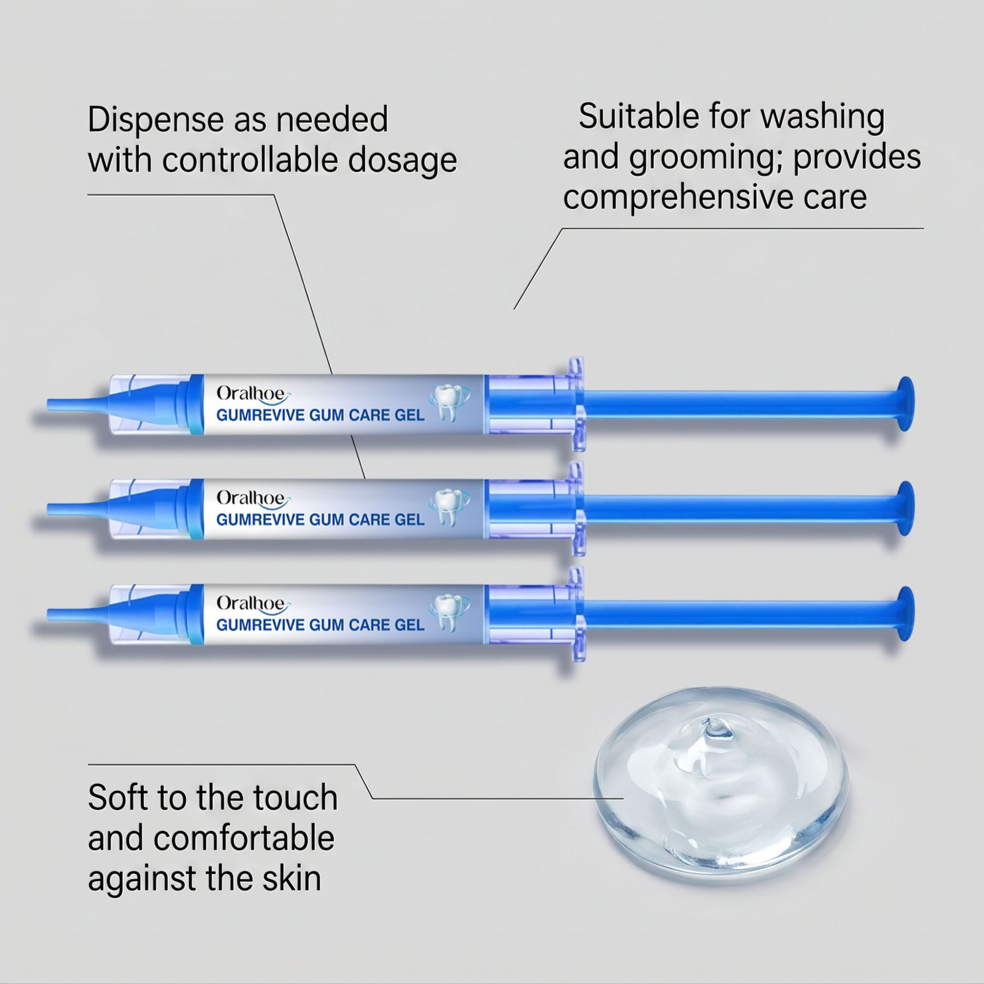 Oral Care Gel 3Pcs Gum Cleanin - Teeth Whitening Home Kit review and price