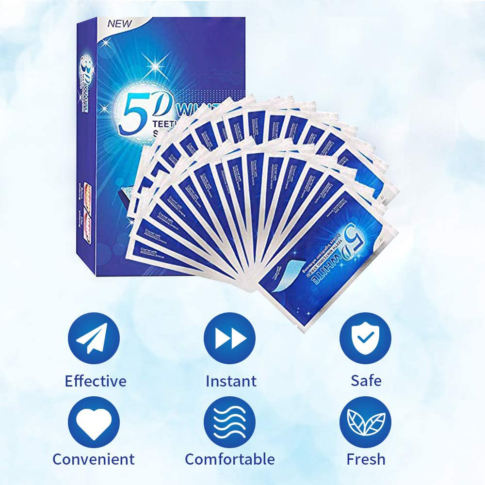 5D White Teeth Whitening Strip - Teeth Whitening Home Kit review and price
