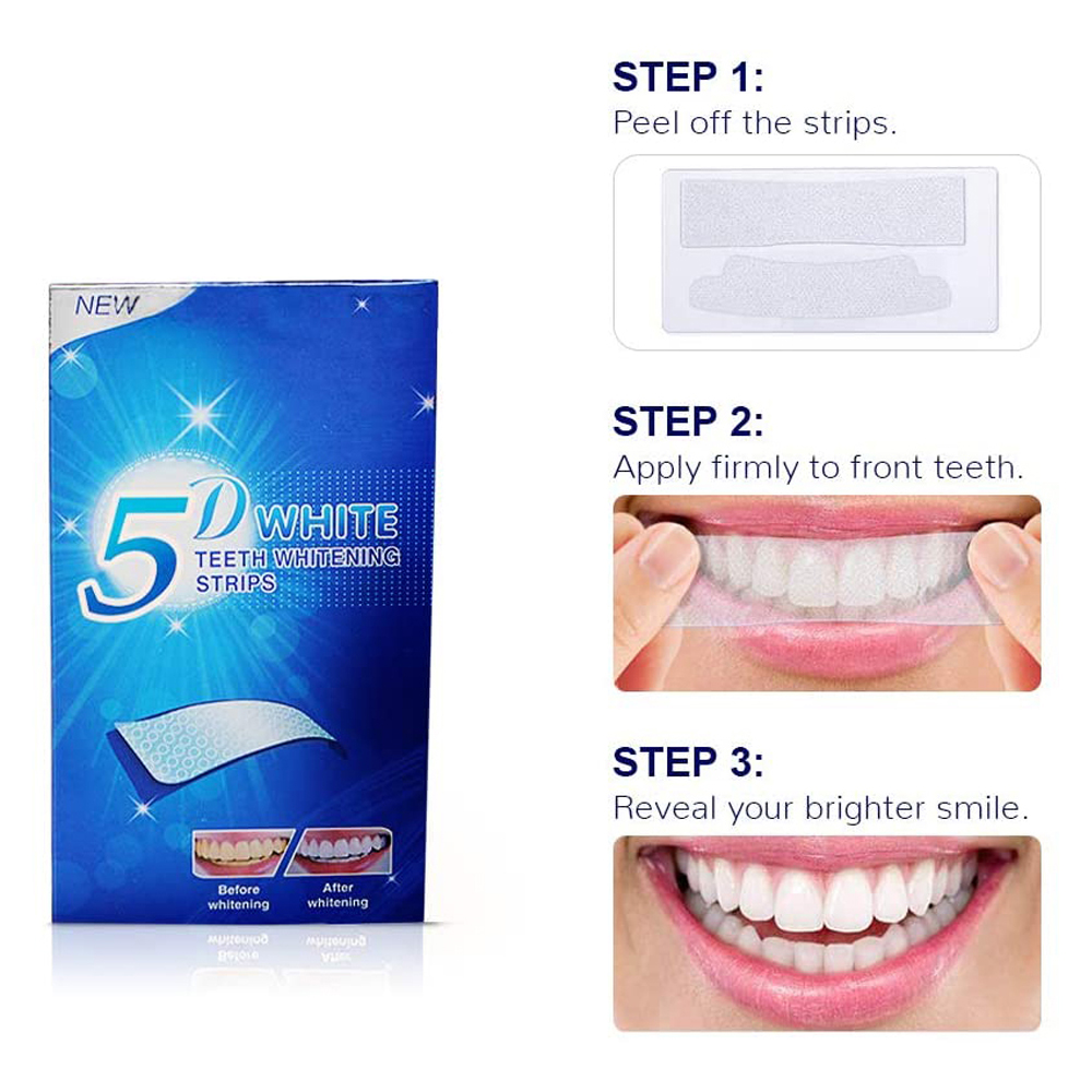 5D White Teeth Whitening Strip - Teeth Whitening Home Kit review and price
